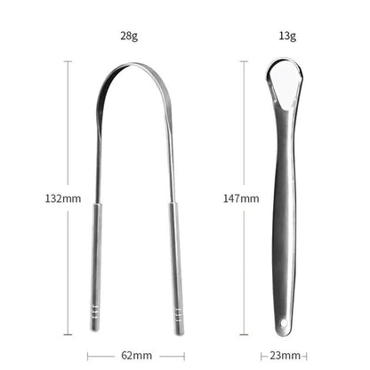 Stainless Steel Tongue Scraper Set